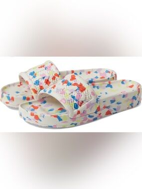 Hunter Bloom Foam Marble Slide Sandals with Multicolor Confetti Colour